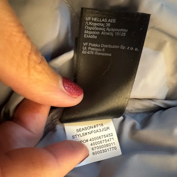 The North Face Women's Nuptse Down Jacket Gray Silver 700 Excellent Condition - Picture 7 of 9